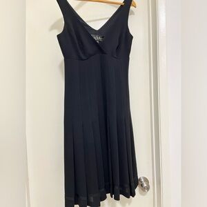 Nicole Miller Classic Black V-Neck Dress